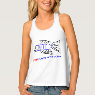 T-shirt with plastic pattern in the ocean