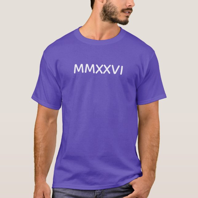 T-shirt with Roman Numerals (Front)