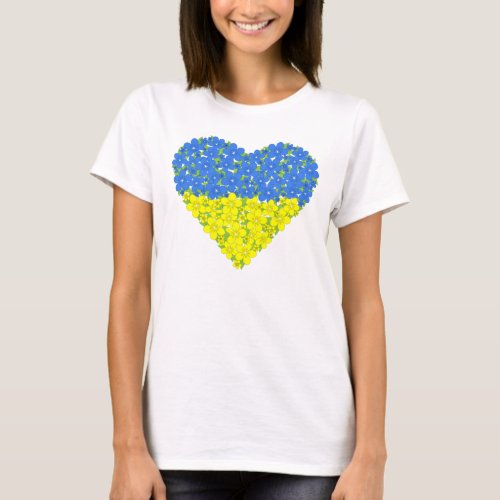 T_shirt with the heart of Ukraine