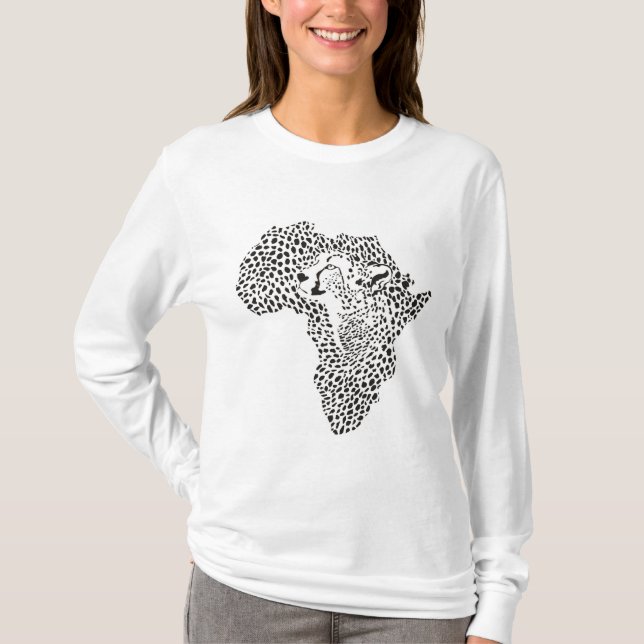 T-shirt with the original design of Africa - Cheet (Front)