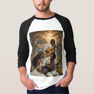 T- shirt with two guitarists playing for a girl
