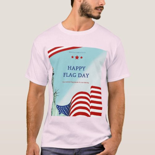 T_shirt with usa flag day design