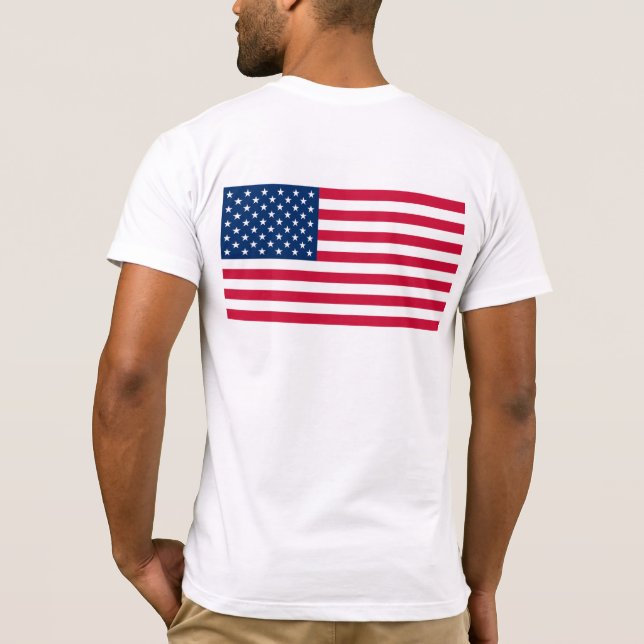 T-Shirt with USA Flag United States of America (Back)