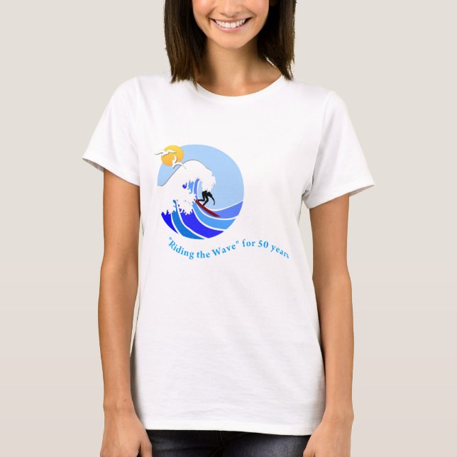 T-shirt (Women's): Basic, MLML 50th wave (simple) (Front)