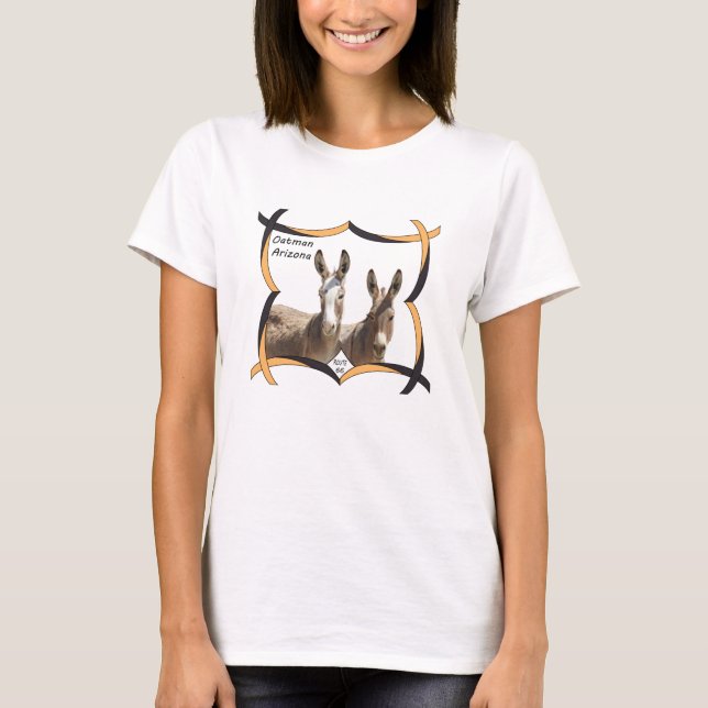 T-Shirt, women's, donkeys, Oatman, Arizona T-Shirt (Front)
