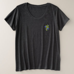 T-Shirt womens plus size flower style design