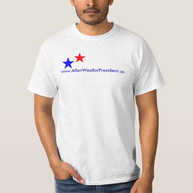 T-shirt, www.AllenWestforPresident.us T-Shirt (Front)