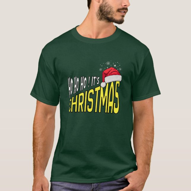 T-Shirt : Yay! It's Christmas (green) (Front)