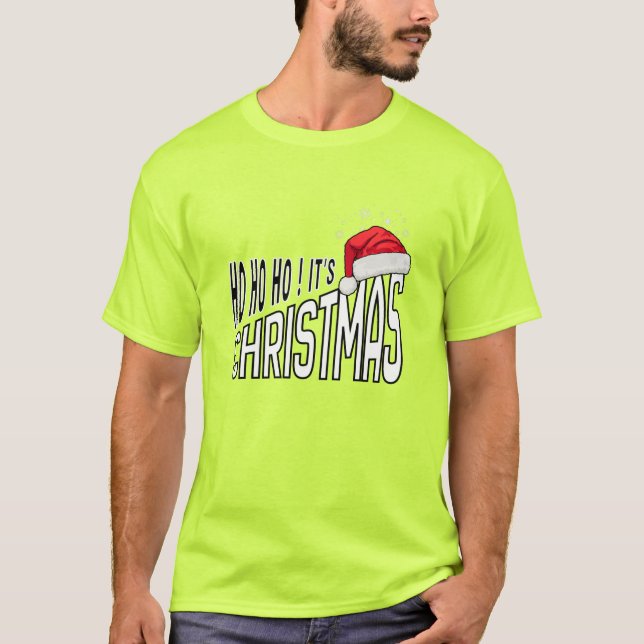 T-Shirt : Yay! It's Christmas (lime) (Front)