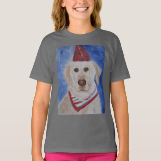 T-Shirt - Yellow Labrador Retriever Dog Art
