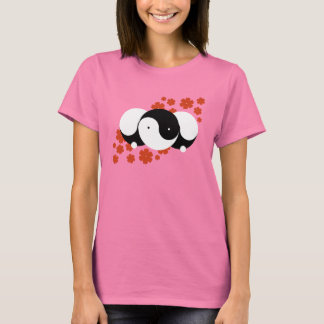 T-shirt Yin-Yang Girl flowers