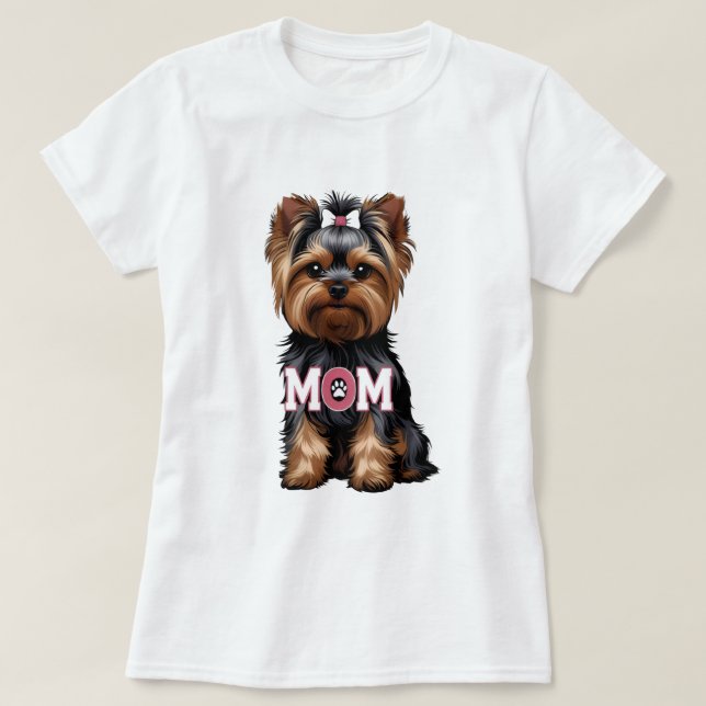 T-Shirt Yorkie Mom (Design Front)