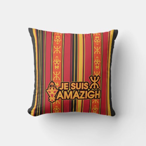 T_SHIRT Z AMAZIGH MY BEAUTIFUL MOTIVE OF BER CULTU THROW PILLOW