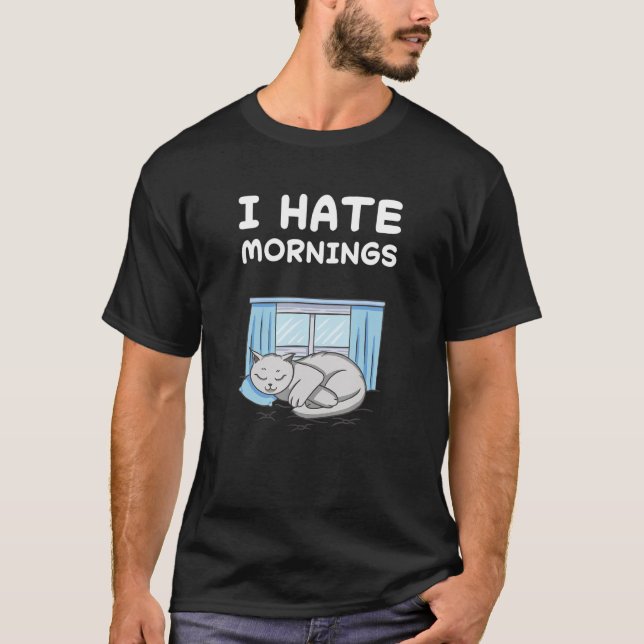T-ShirtCat Cats Nap Sleeping Sleep Pajama Pajamas  T-Shirt (Front)