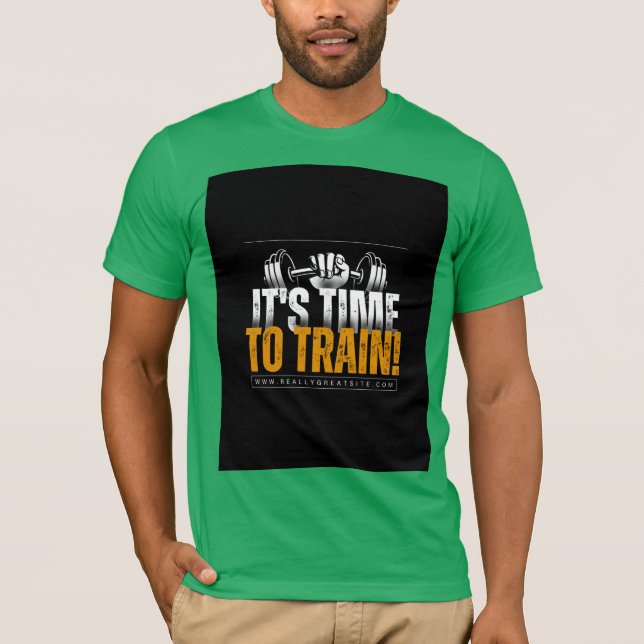 T-ShirtGreen Gym Motivation Tee: Print Your Passio T-Shirt (Front)