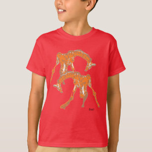 T-SHIRTS  BOY'S OR ANYONE : GIRAFFES 