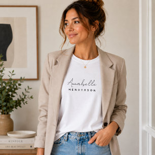 T-shirts Personalized Custom Name Minimalist Tee