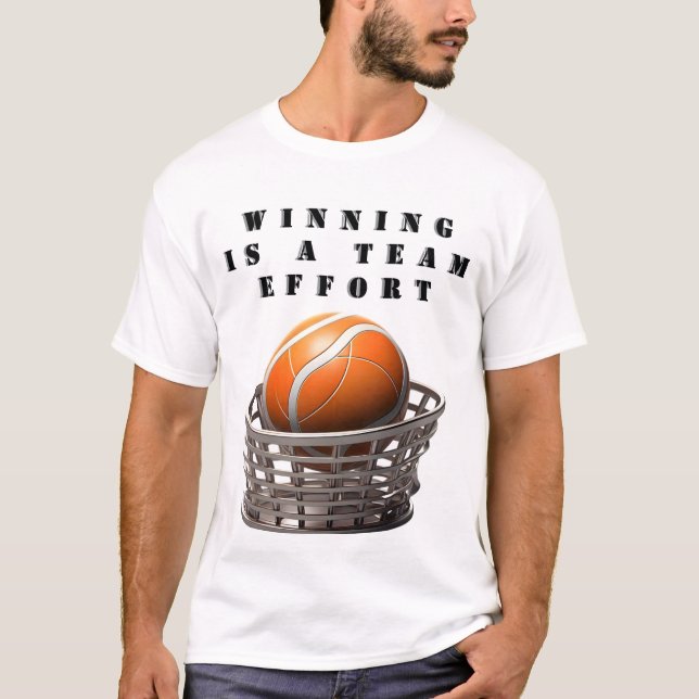T-shirts with a design of a basket ball (Front)