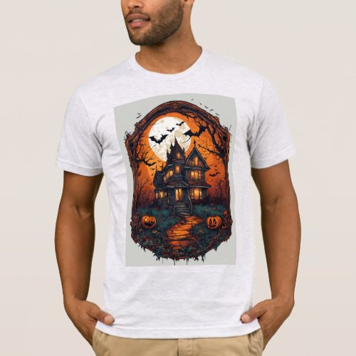 T_ShirtSpectral Abode Hauntingly Stylish Ghost Ho T_Shirt