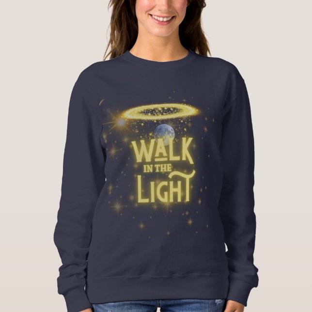 T-ShirtWalk in the Light – Christian Halloween Art Sweatshirt (Front)