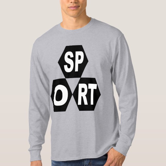 T-shit basic gray for men DESIGN SPORT T-Shirt (Front)