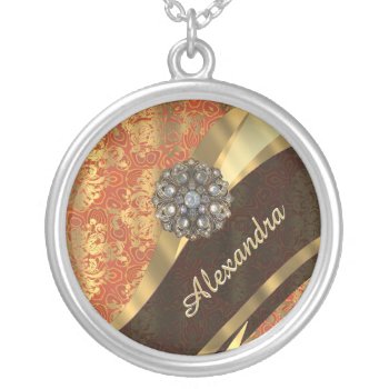 T Silver Plated Necklace by monogramgiftz at Zazzle