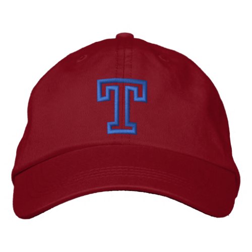 T Small Athletic Letter Embroidered Baseball Hat