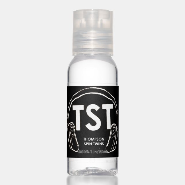T SPIN TWINS Hand Sanitizer Travel Bottles (Front)