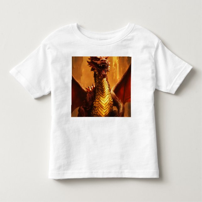 T-Sshirt With Dragons  Toddler T-shirt (Front)