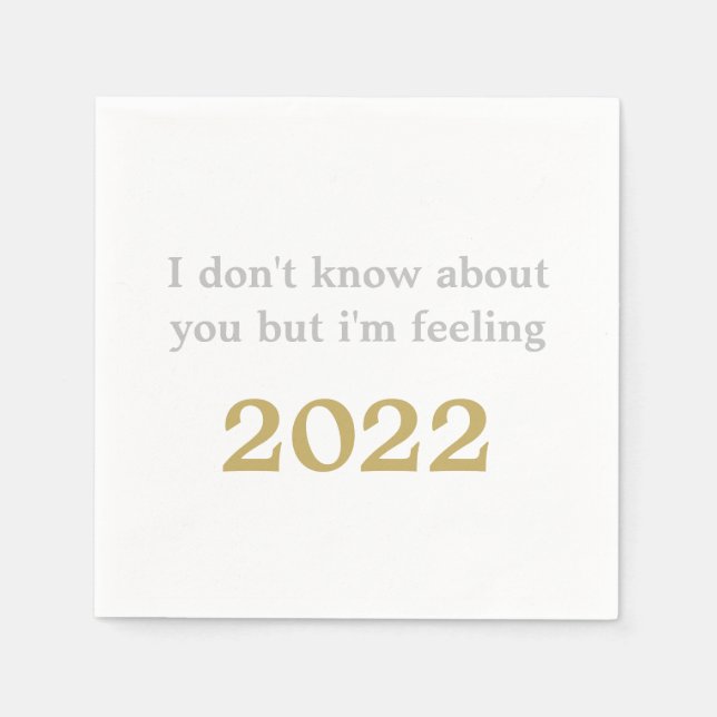 T SWIFT NYE NEW YEARS EVE 2022 FUNNY COCKTAIL NAPKINS (Front)