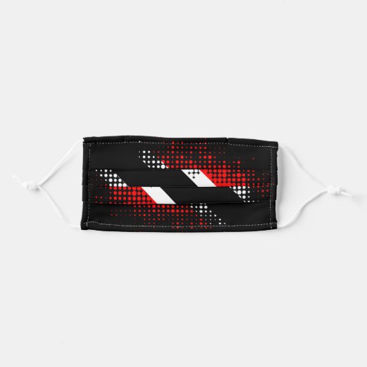 T&T Dot Pattern Flag Adult Cloth Face Mask (Front, Folded)