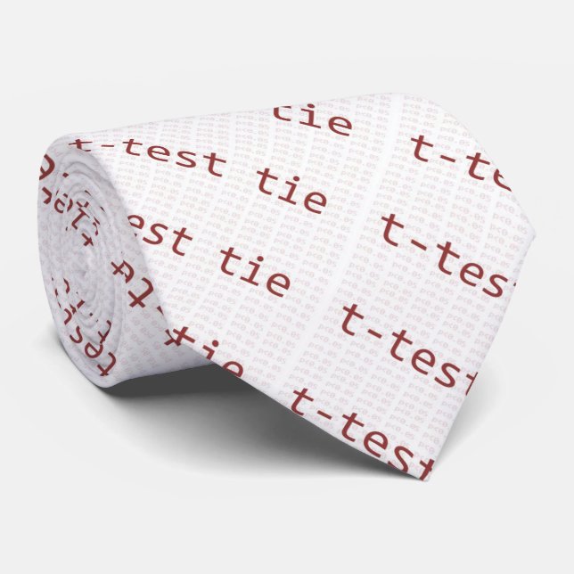 T-test tie for statisticians (Rolled)
