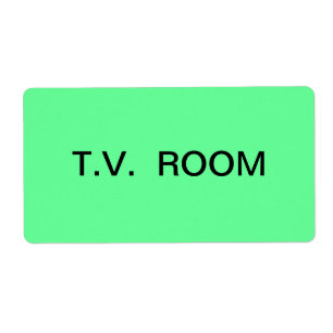 T.V. Room Packing & Moving Label