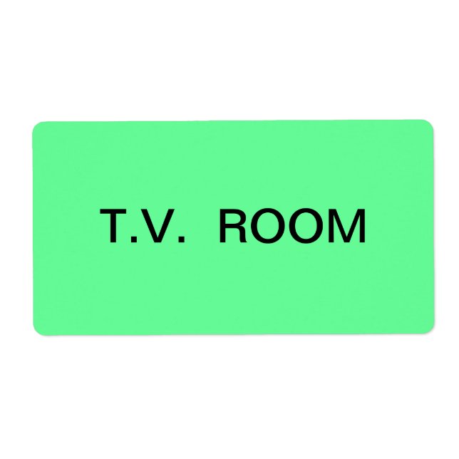 T.V. Room Packing & Moving Label (Front)