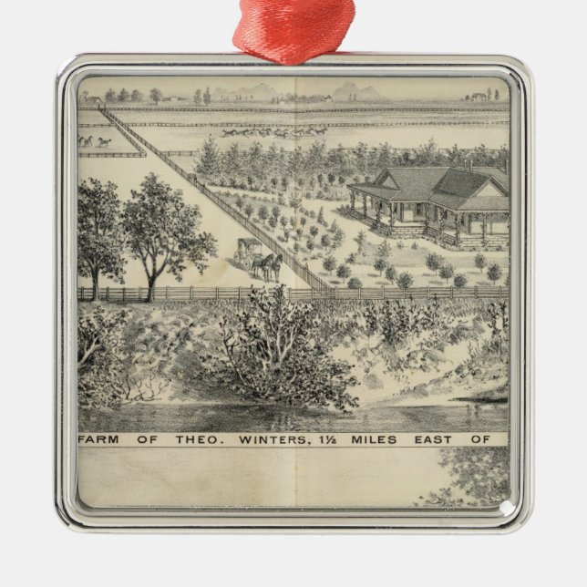 T Winters farm Metal Ornament (Front)