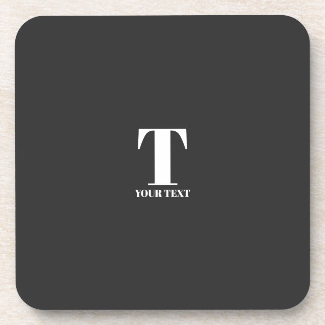 T-Your name custom Beverage Coaster (Front)