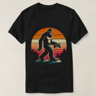 TA146 - Sasquatch Gamer Retro Gaming Video Games T-Shirt