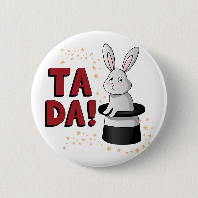 Ta Da Pinback Button (Front)