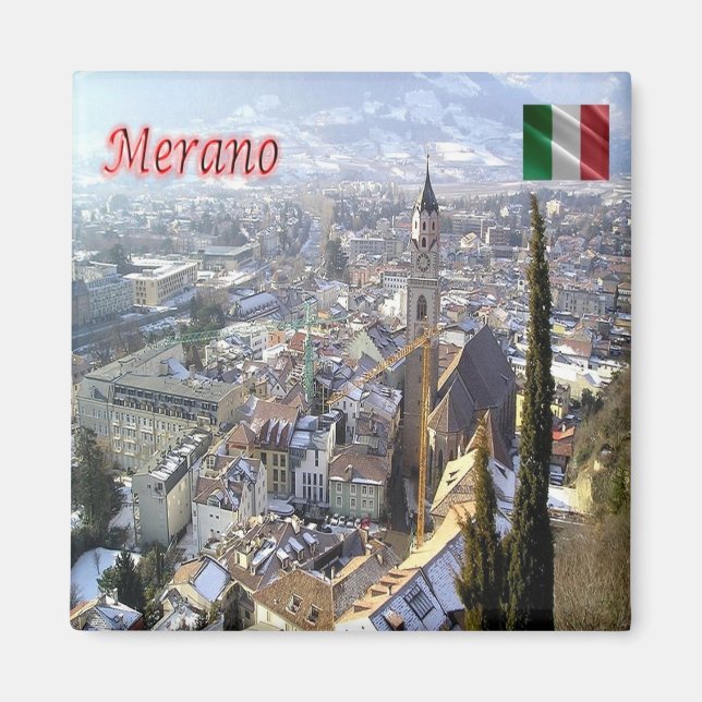 TAA033 MERAN MERANO - Aerial View - Fridge Magnet (Front)