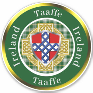 Taaffe Irish Shield/Celtic Cross Personalized Sticker
