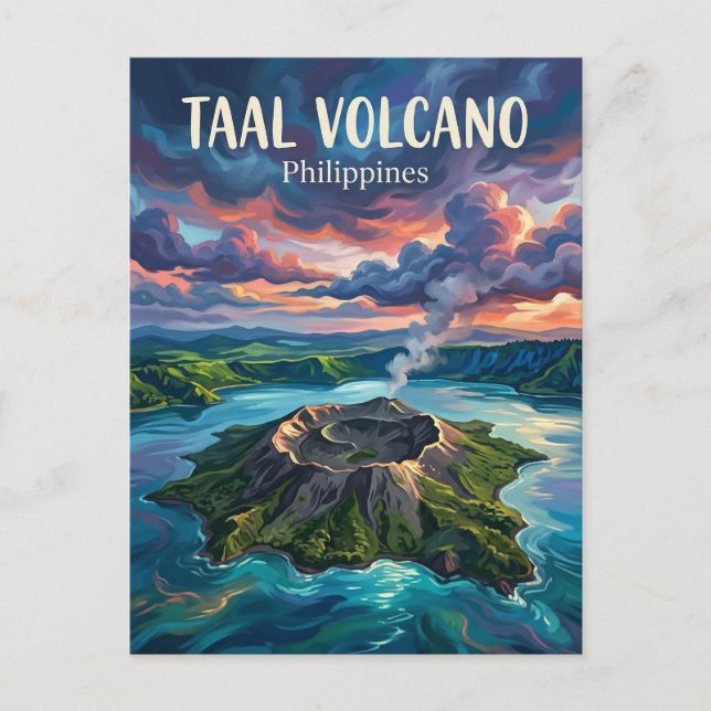 Taal Volcano Philippines Postcard (Front)