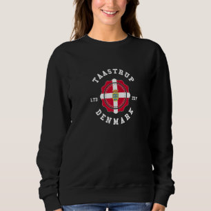 TAASTRUP Denmark Flag Badge Vintage Sweatshirt