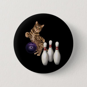 Tab Funny Cat Bowling  Button