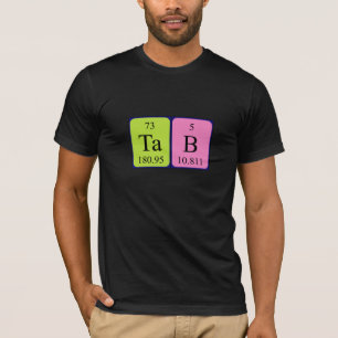 Tab periodic table name shirt