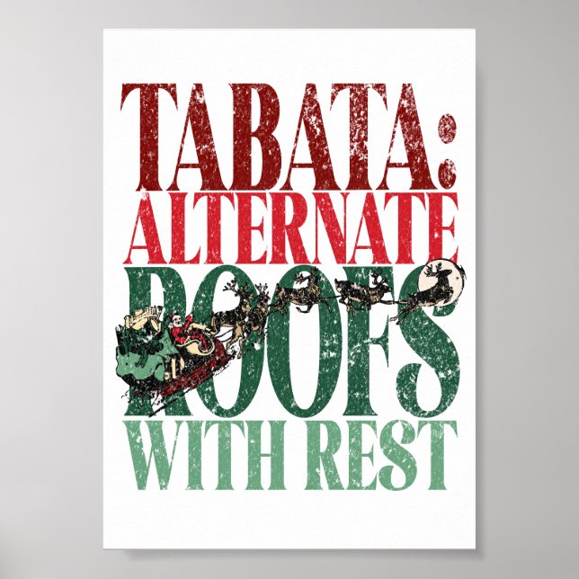 TABATA Fun Christmas Version of Fitness Terms Poster (Front)