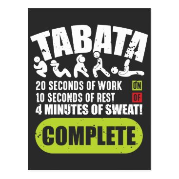 Tabata Workout Fitness Bootcamp Cardio Postcard Tabata Workout Fitness Bootcamp Cardio Postcard