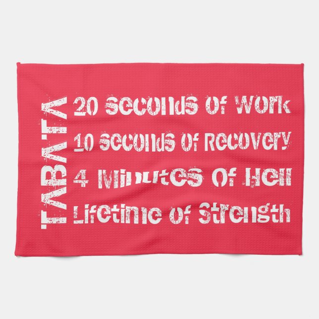 Tabata Workout Kitchen Towel (Horizontal)