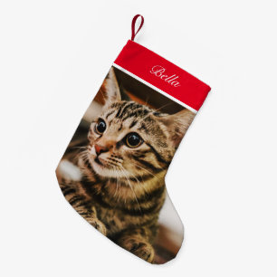Tabby American Shorthair Custom Small Christmas Stocking