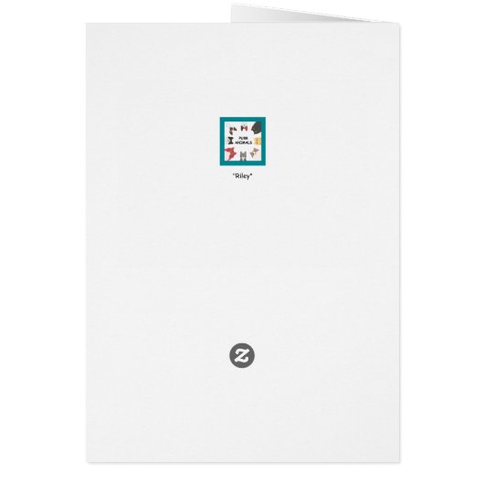 Tabby and white cat Thanksgiving card (Back)