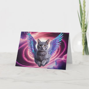 Tabby Cat Angel Sympathy Card